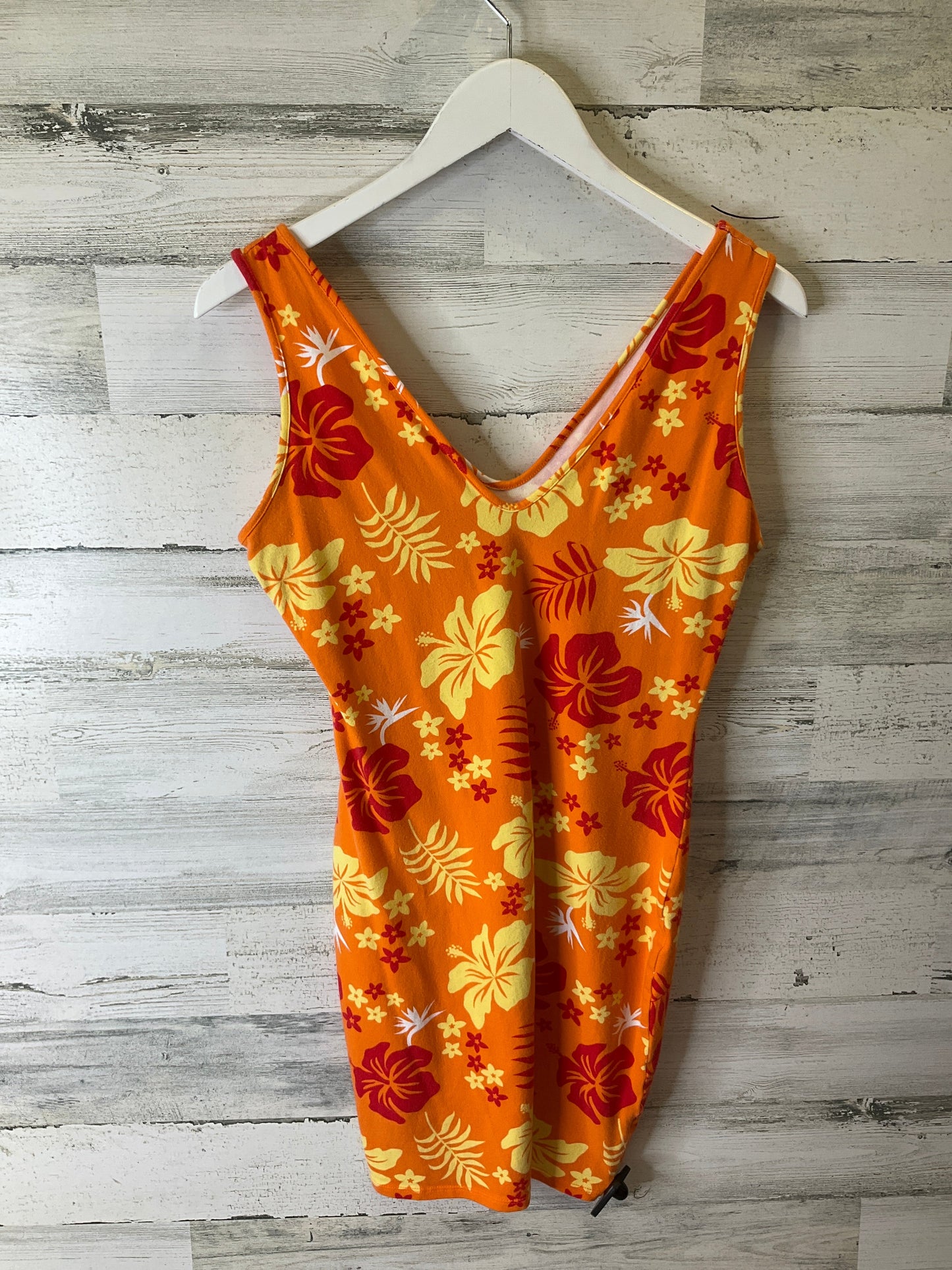 Orange Dress Casual Midi Wild Fable, Size Xl