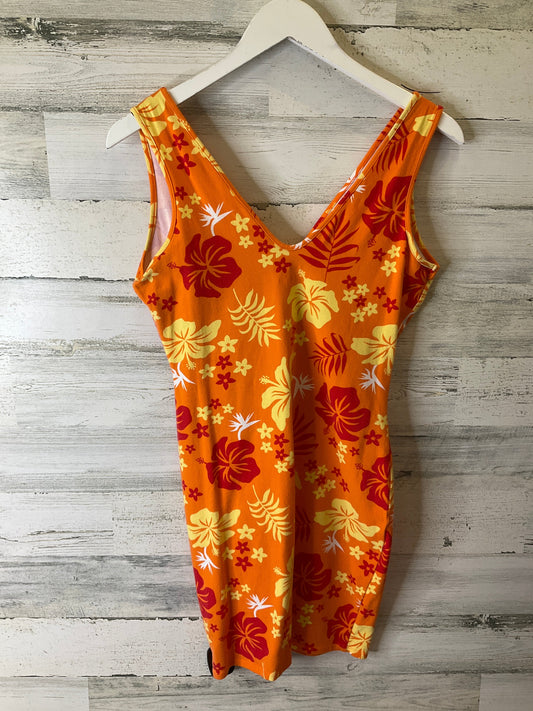 Orange Dress Casual Midi Wild Fable, Size Xl