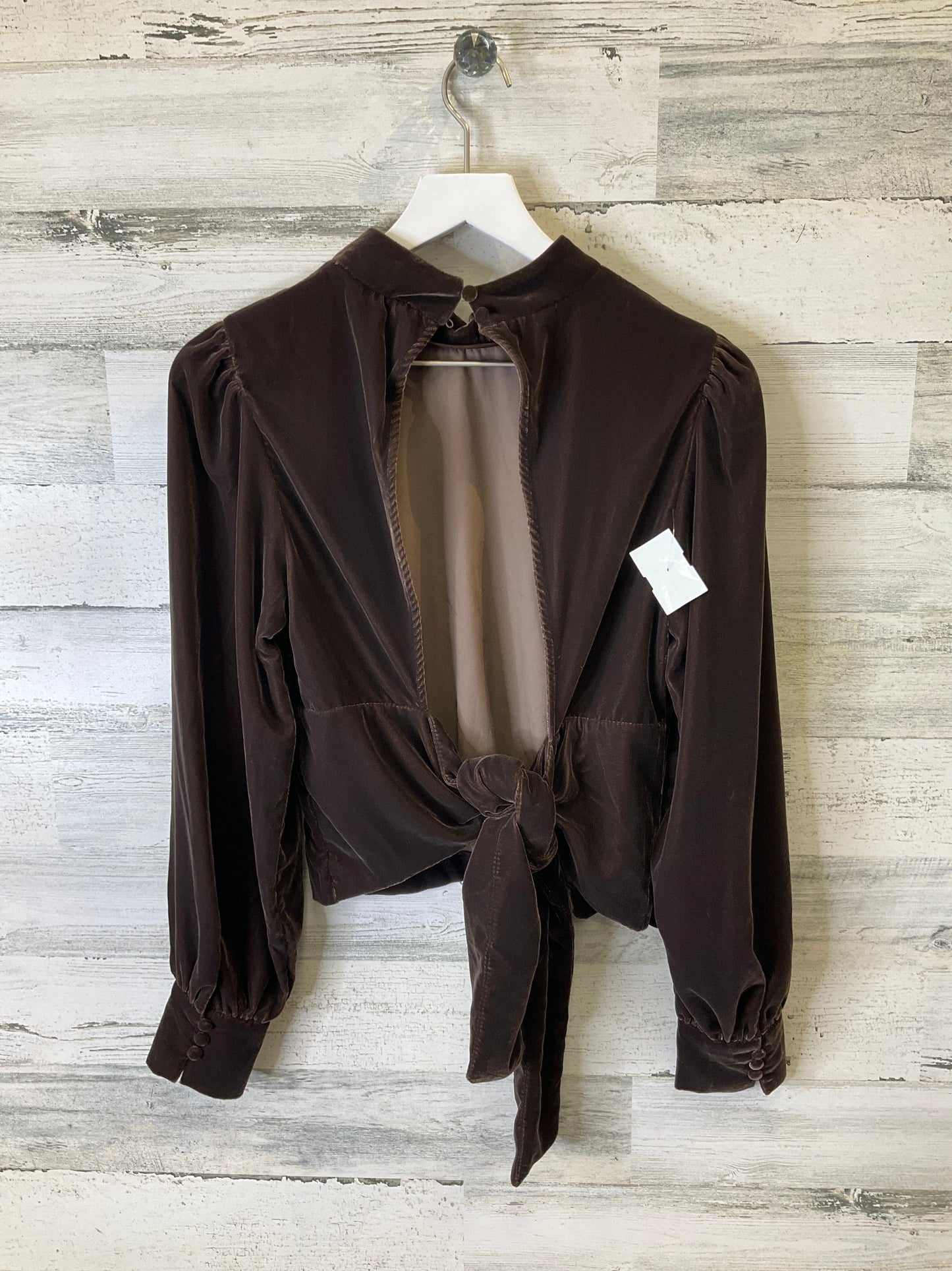 Top Long Sleeve By Banana Republic In Brown, Size: S