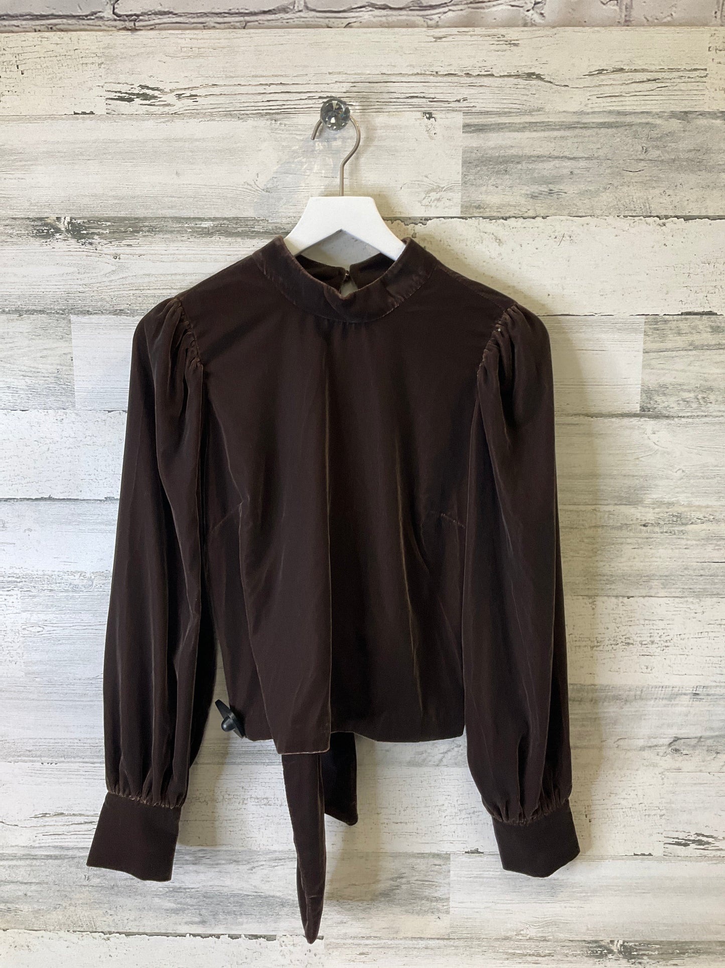 Top Long Sleeve By Banana Republic In Brown, Size: S