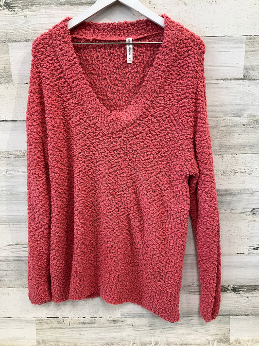 Sweater By Zenana Outfitters In Coral, Size: Xl