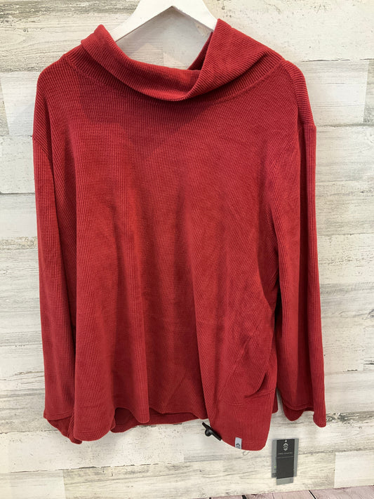 Top Long Sleeve By Free Country In Red, Size: 3x