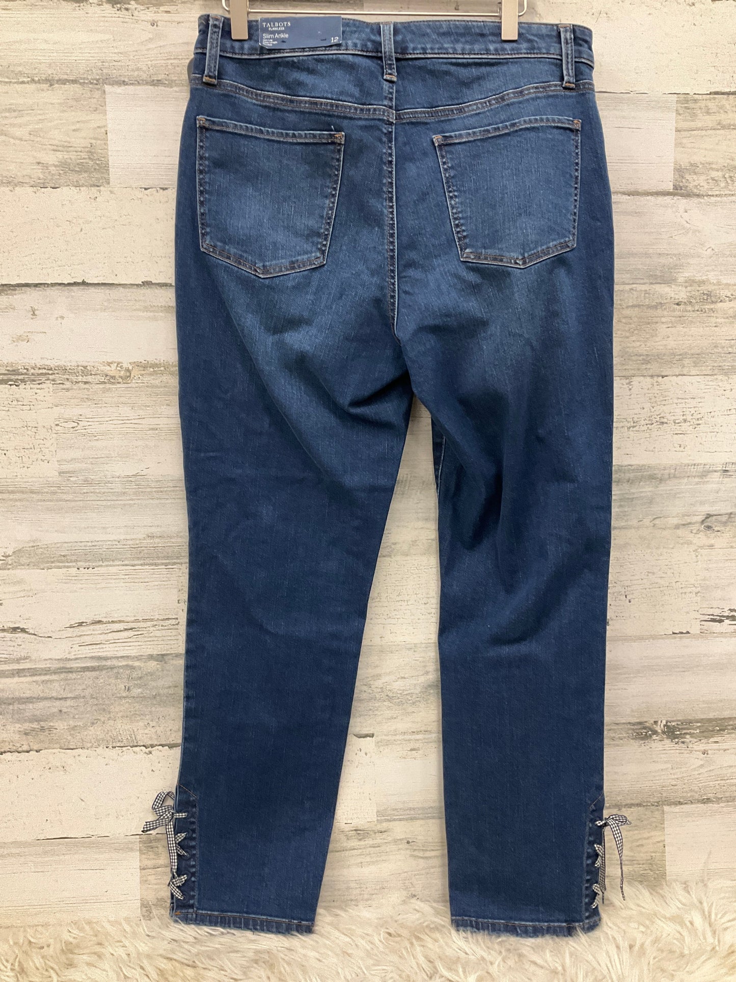 Jeans Skinny By Talbots In Blue Denim, Size: 12