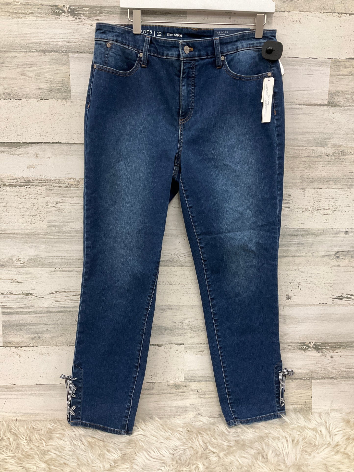 Jeans Skinny By Talbots In Blue Denim, Size: 12