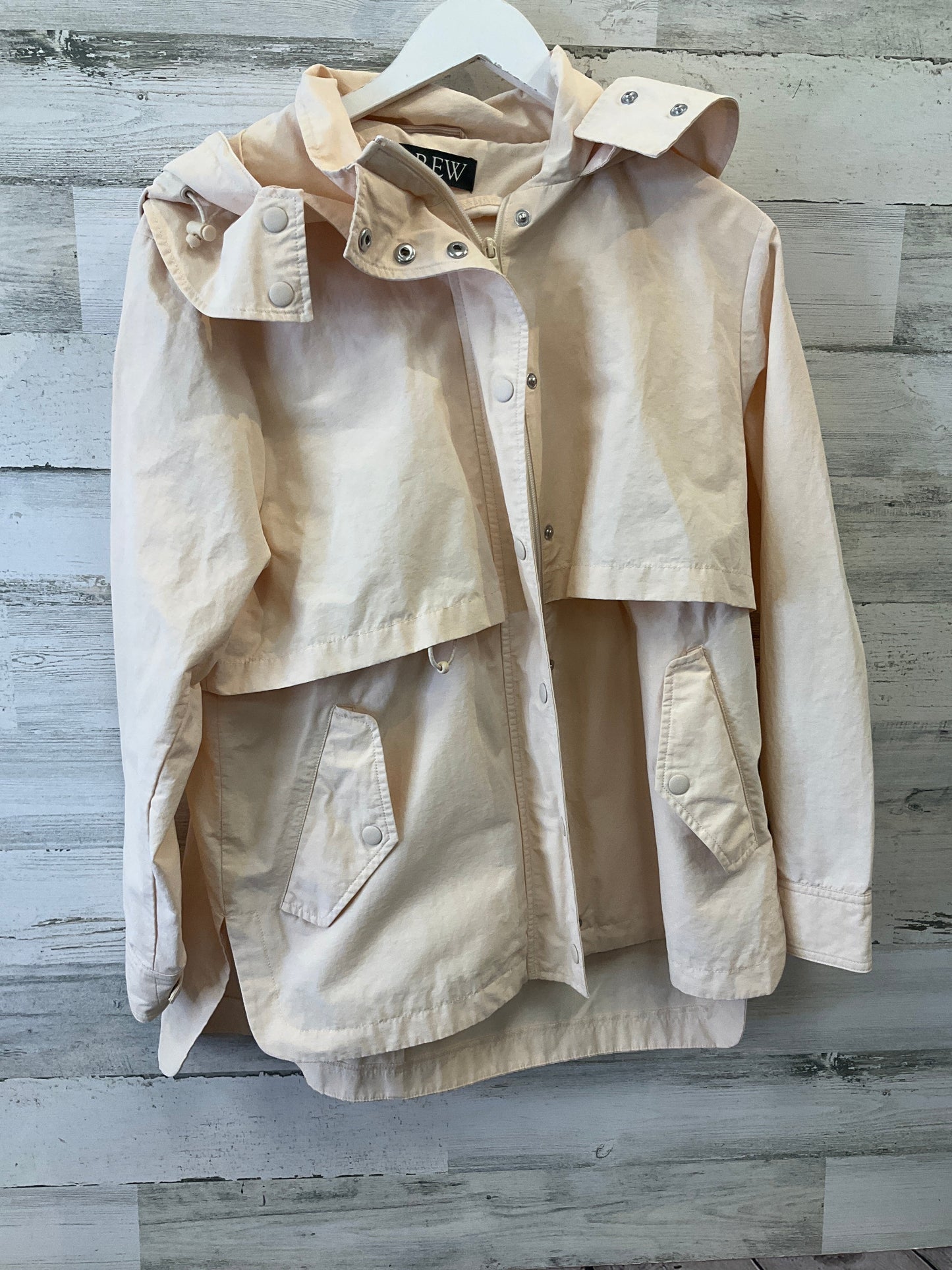 Jacket Windbreaker By J. Crew In Cream, Size: S