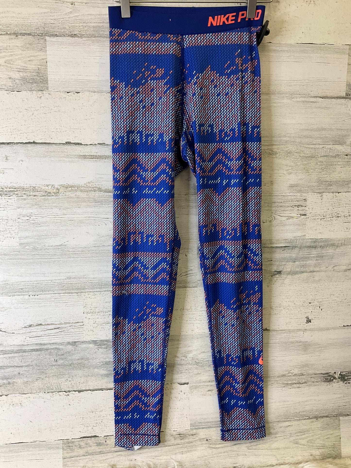 Athletic Leggings By Nike In Blue, Size: S