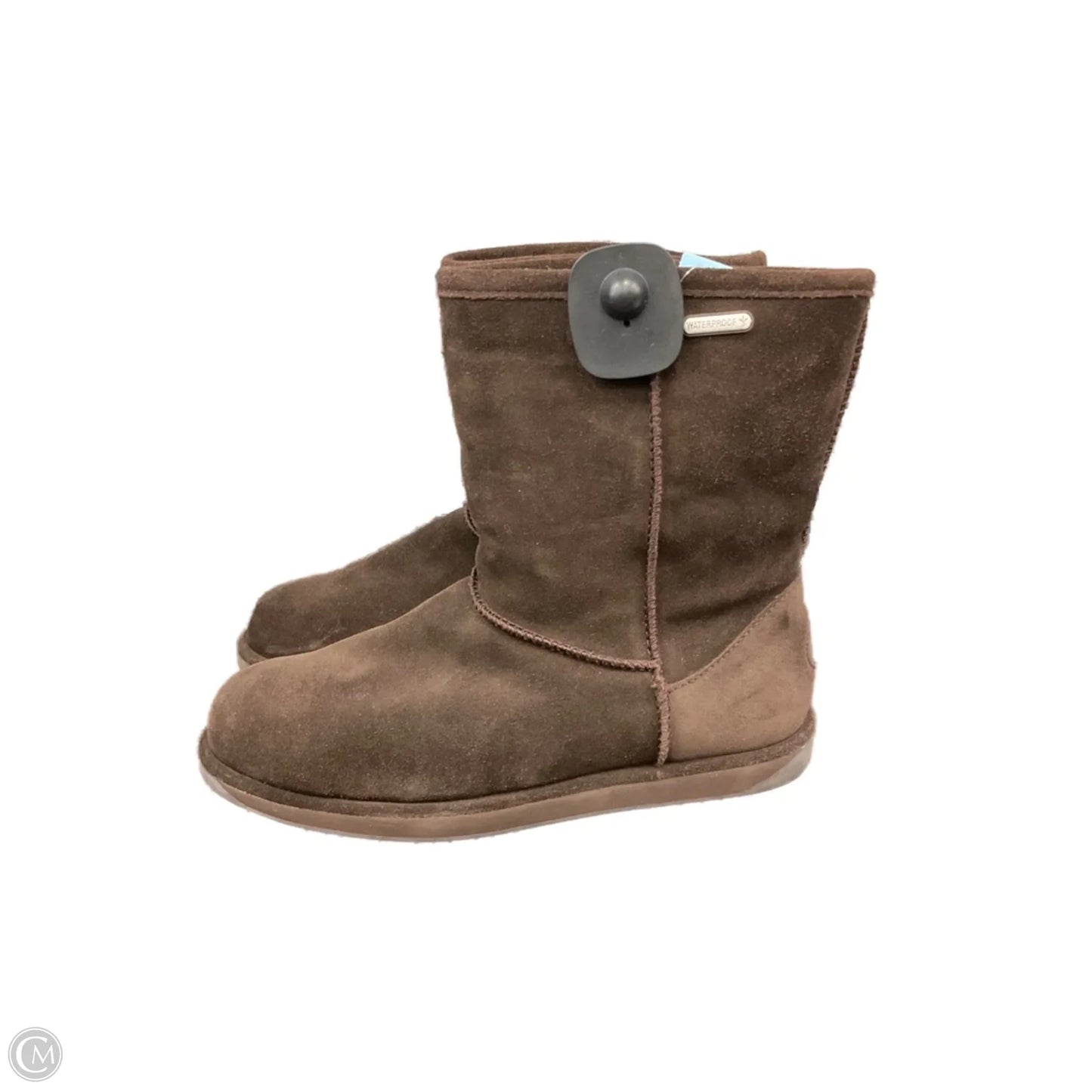 Boots Mid-calf Flats By Emu In Brown, Size: 10