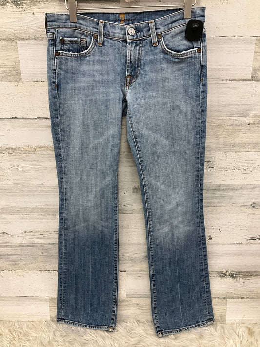 Jeans Flared By 7 For All Mankind In Blue Denim, Size: 6