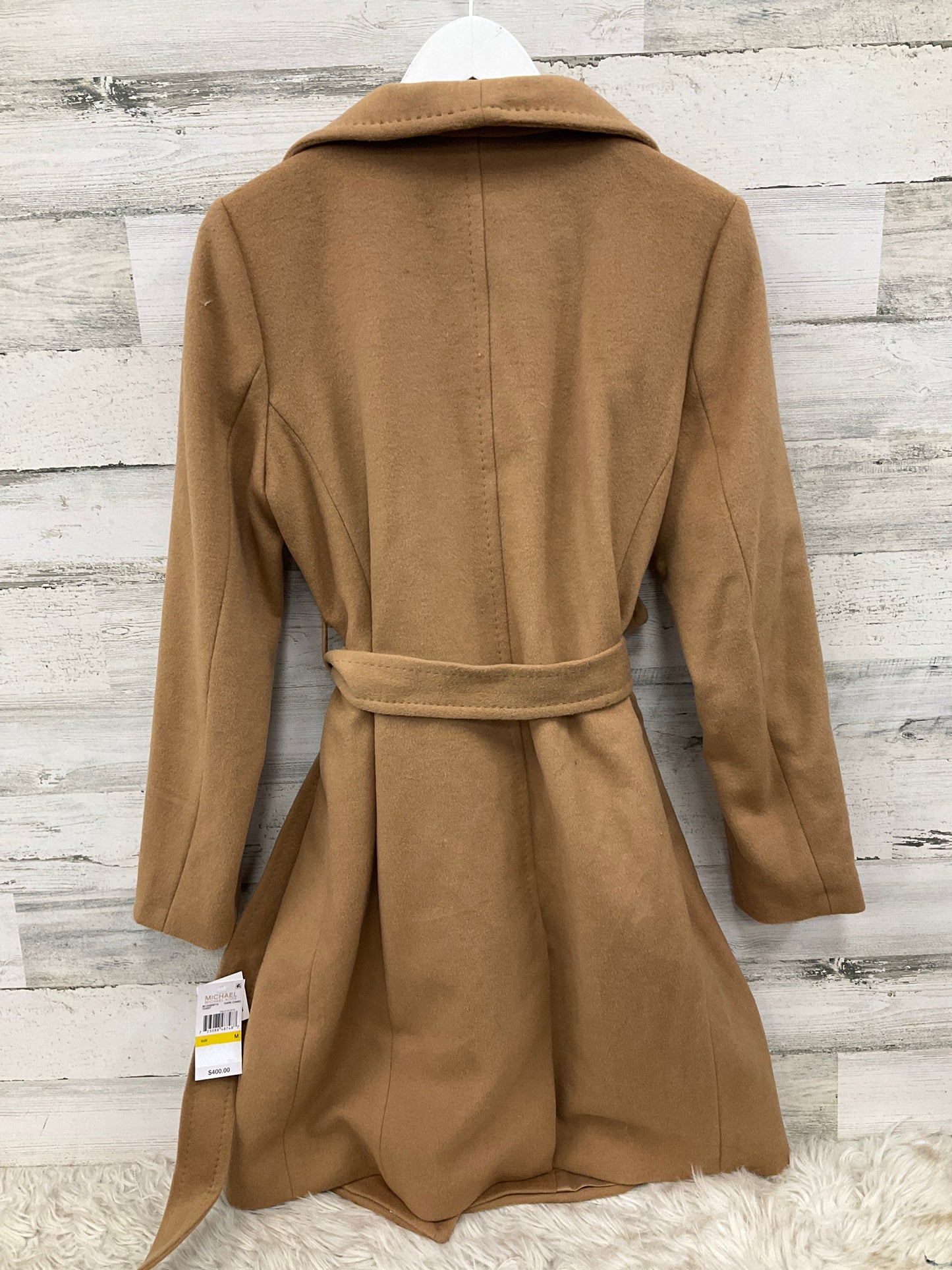 Coat Wool By Michael Kors In Tan, Size: M