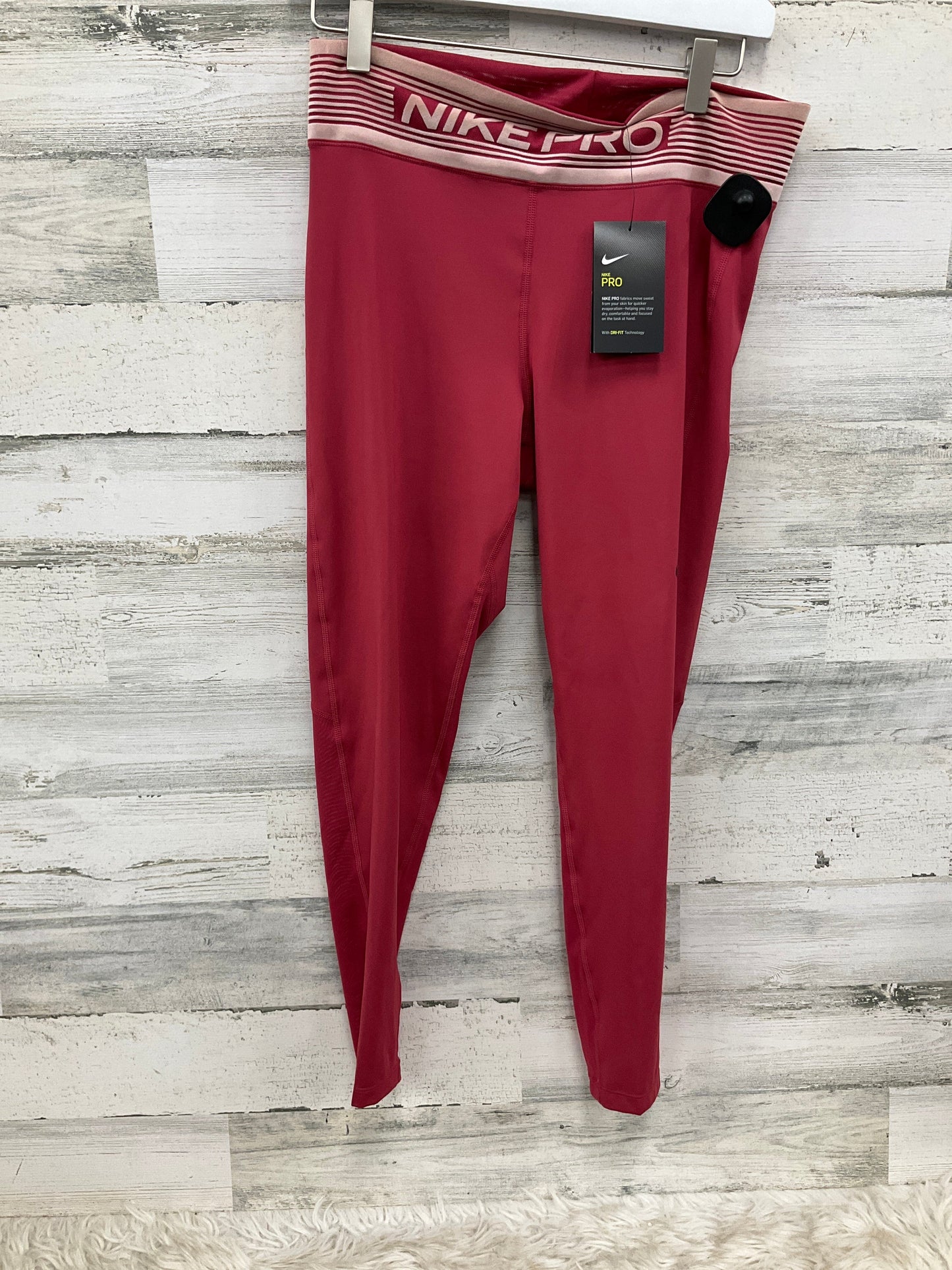 Athletic Leggings By Nike In Red, Size: S