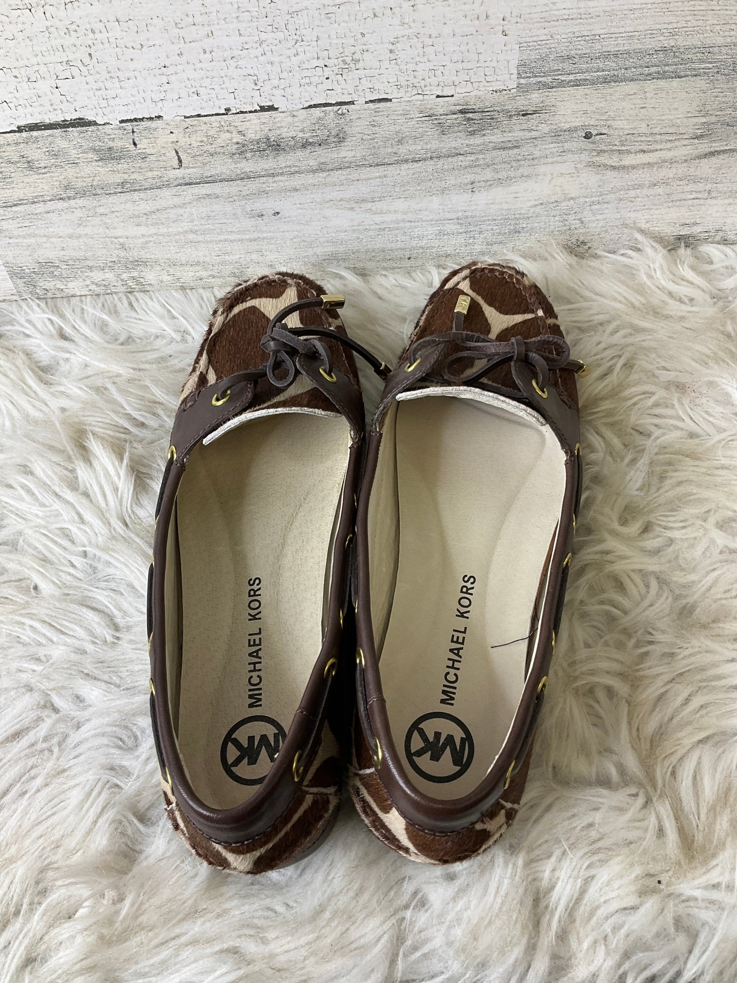 Shoes Flats By Michael Kors In Brown, Size: 10