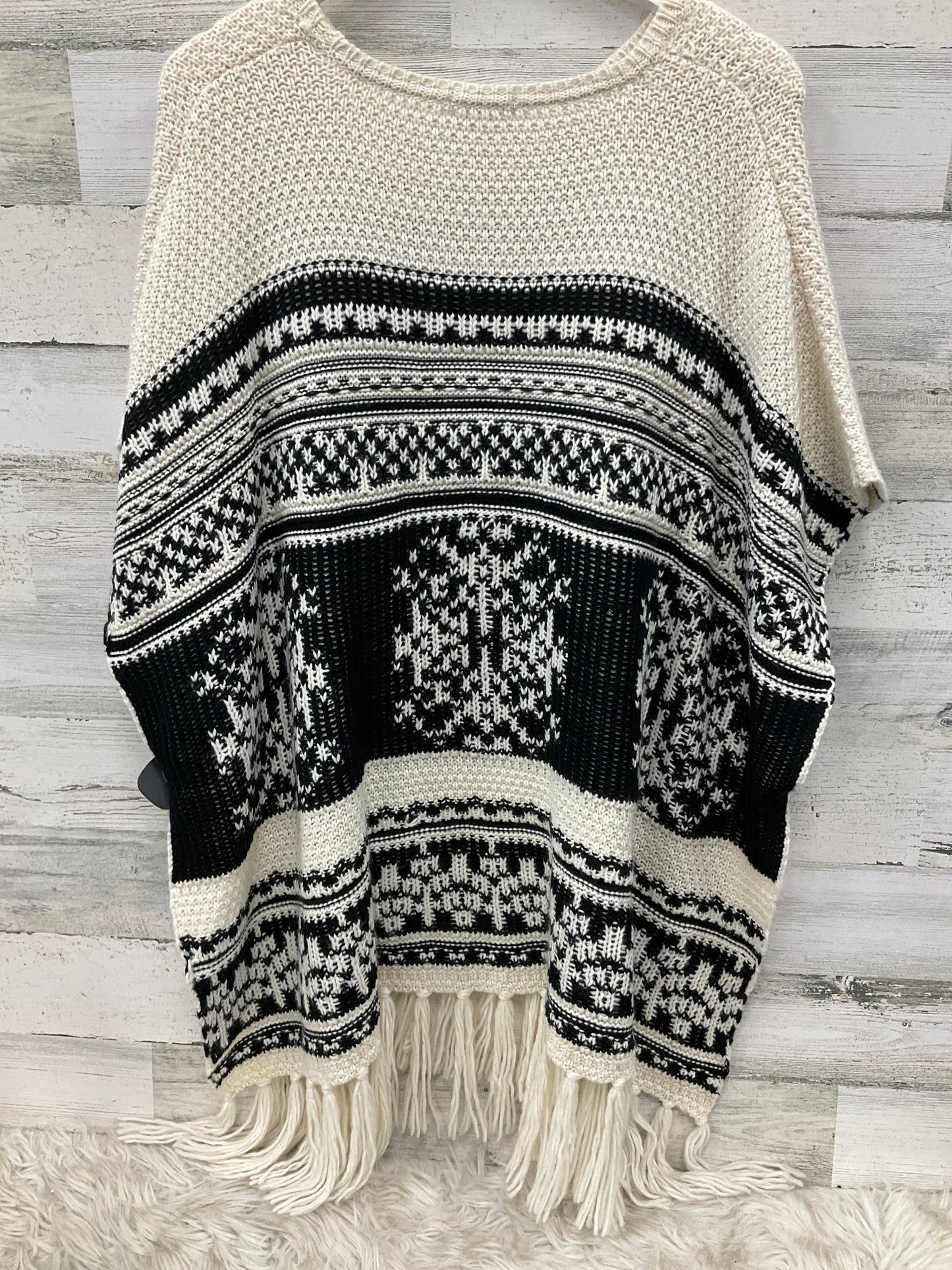 Poncho By Forever 21 In Ivory, Size: Osfm