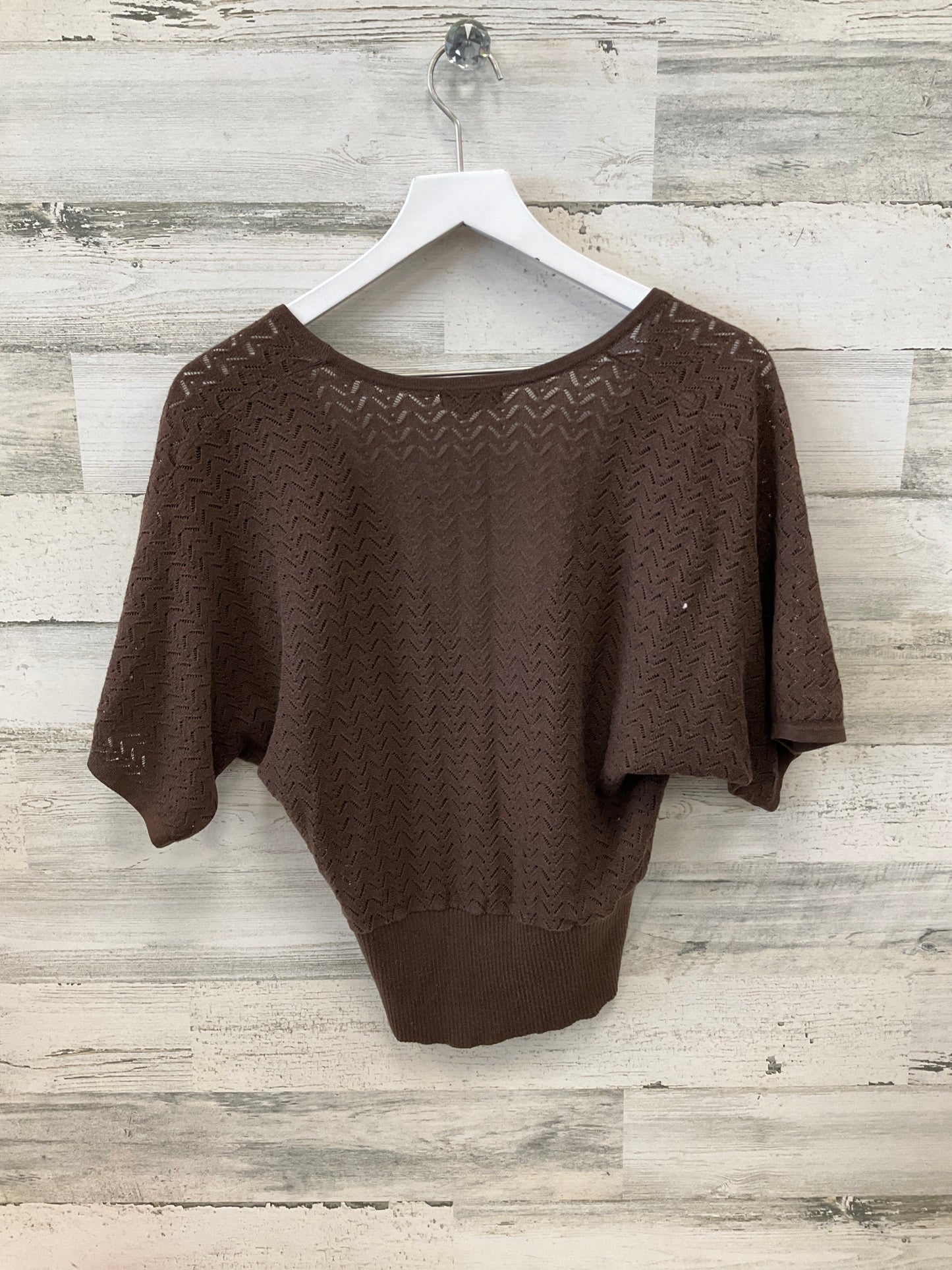 Top Short Sleeve By Ana In Brown, Size: S