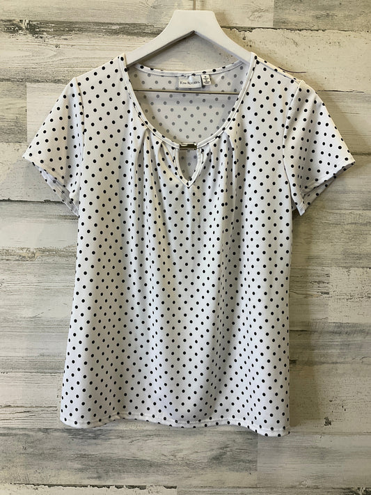 White Top Short Sleeve Kim Rogers, Size M