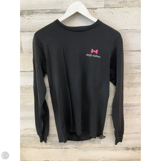 Top Long Sleeve By Simply Southern In Black, Size: S