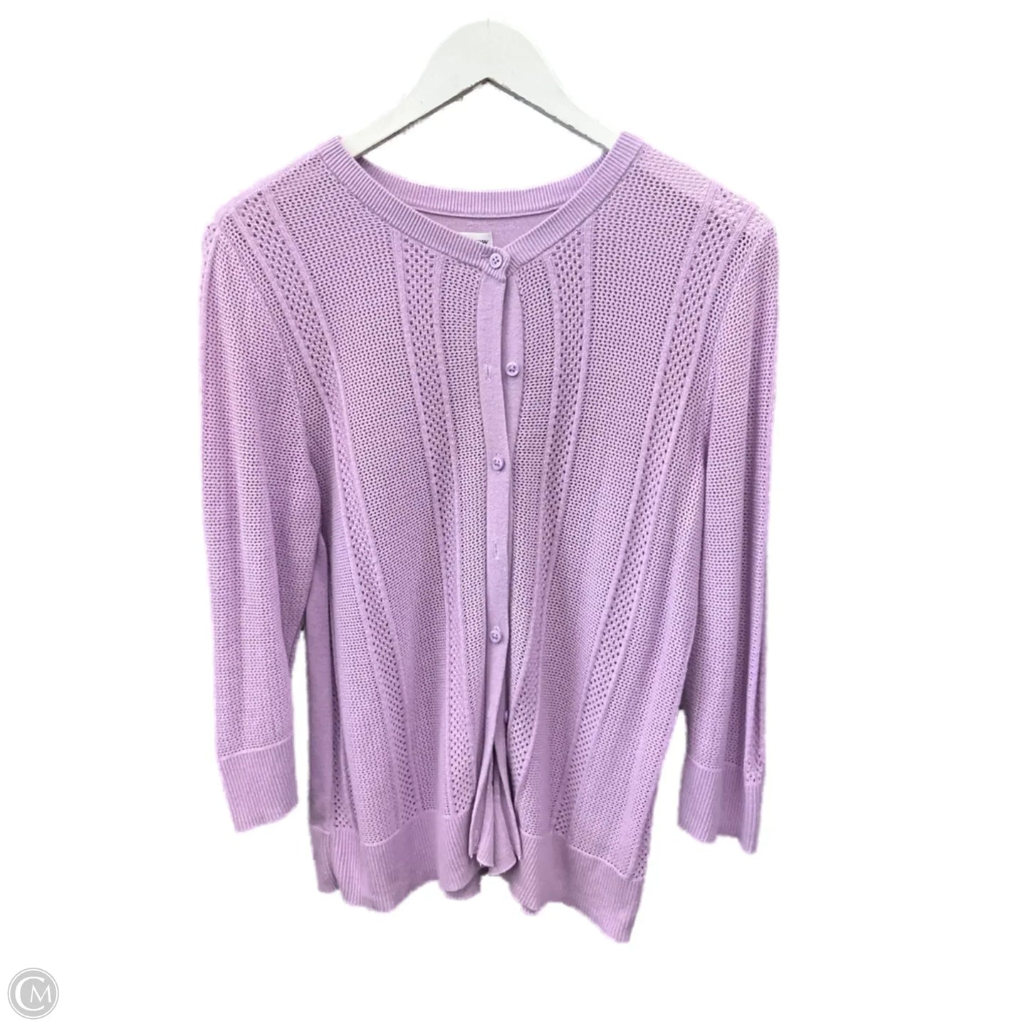 Cardigan By Croft And Barrow In Purple, Size: L