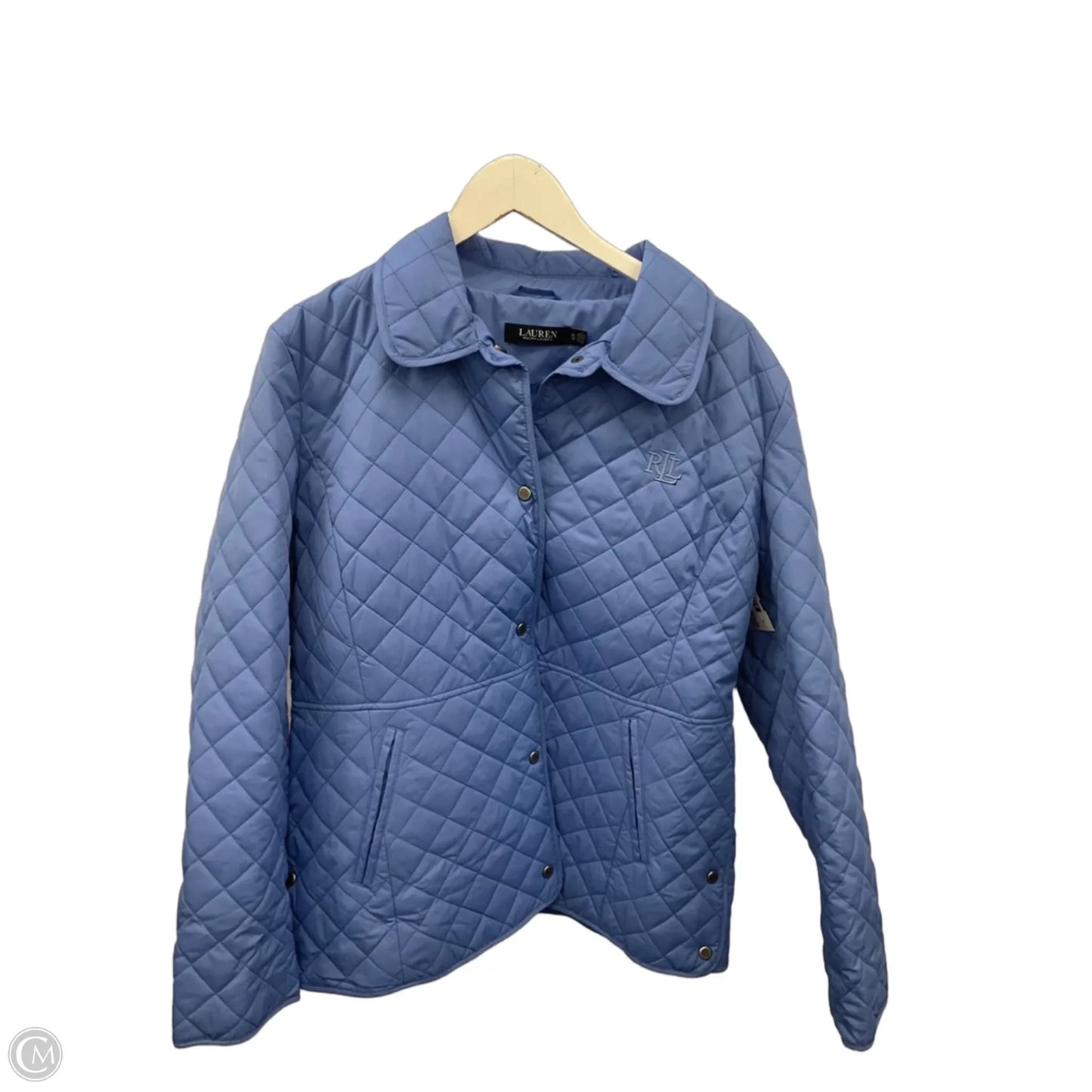 Coat Puffer & Quilted By Lauren By Ralph Lauren In Blue, Size: Xl