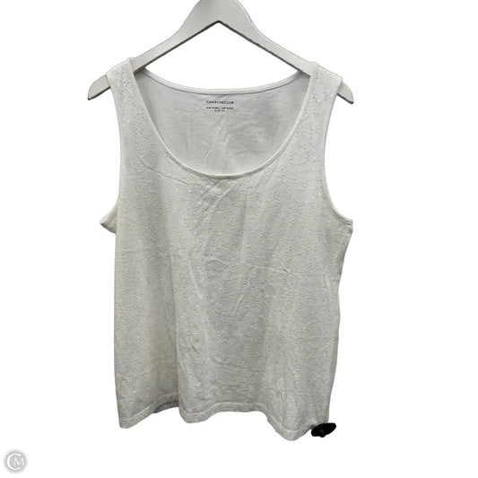Top Sleeveless By Charter Club In White, Size: Xl