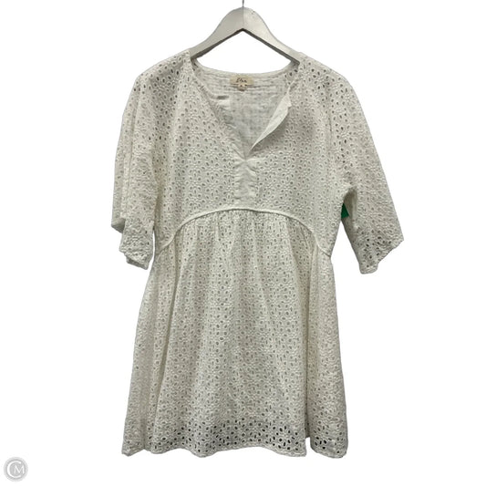 Dress Casual Midi By Elan In White, Size: M