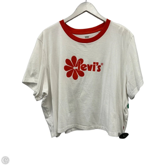 Top Short Sleeve By Levis In White, Size: 3x