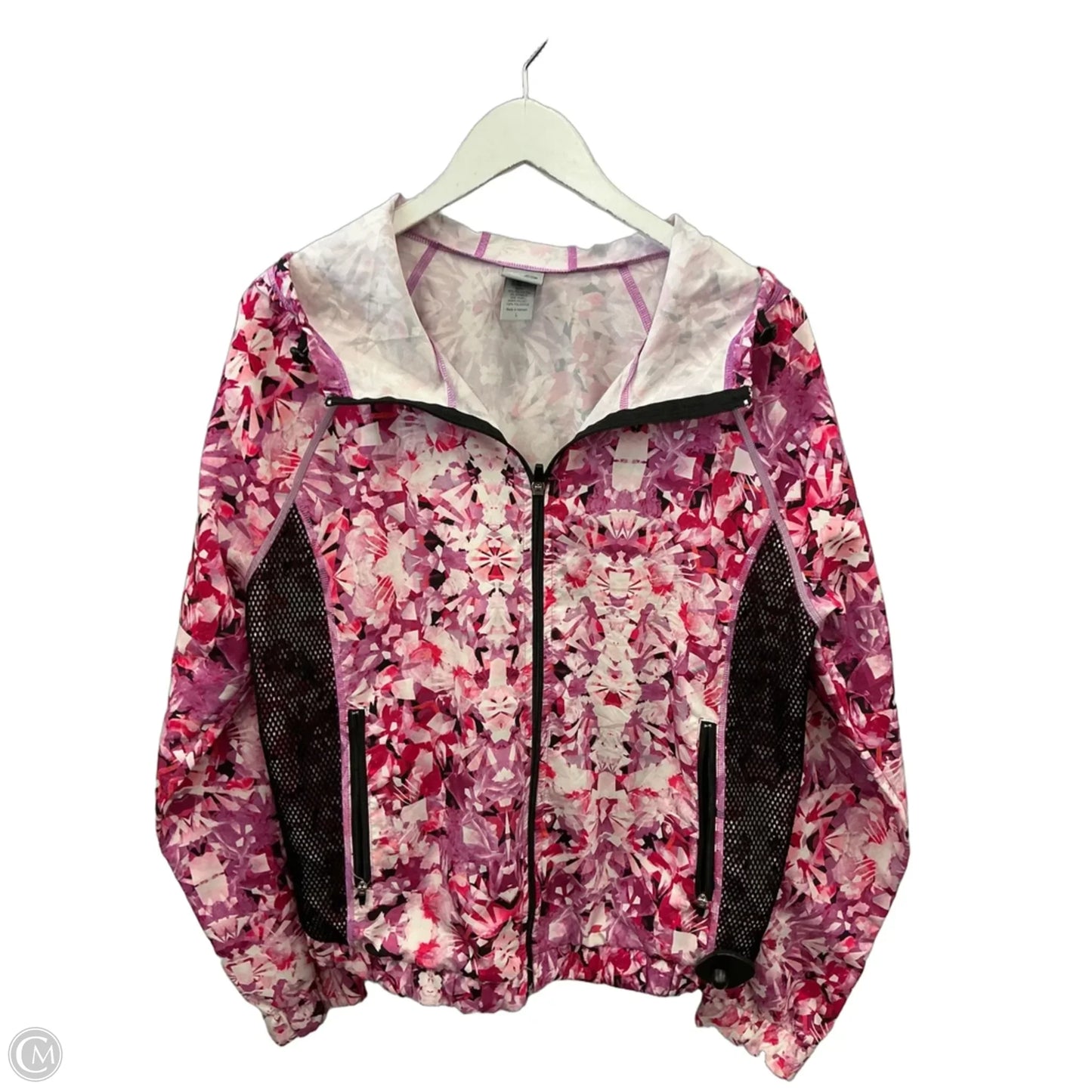 Athletic Jacket By Champion In Pink, Size: L