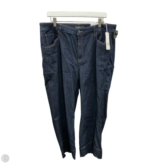Jeans Cropped By Chicos In Blue Denim, Size: 16