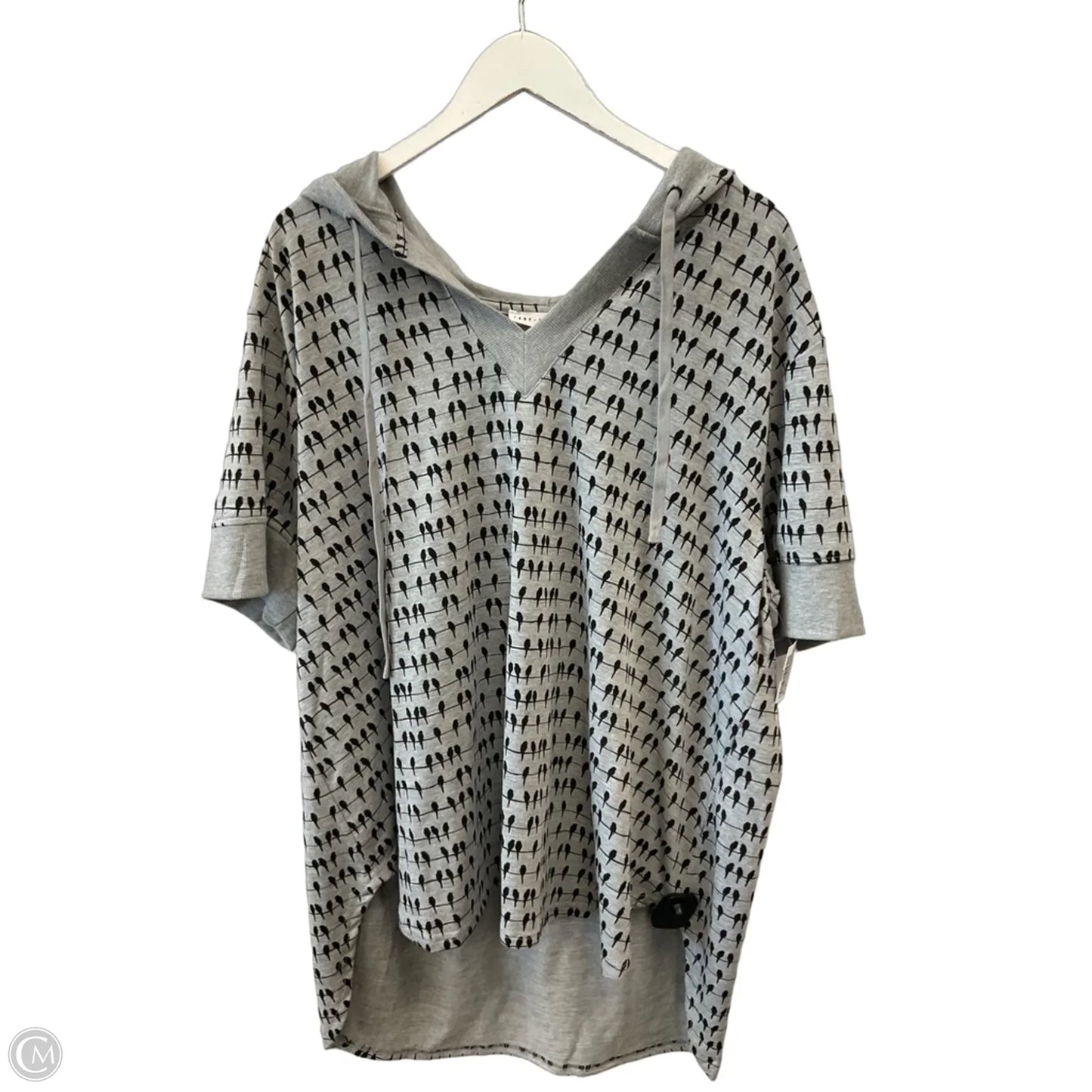 Top Short Sleeve By Jane And Delancey In Grey, Size: 2x