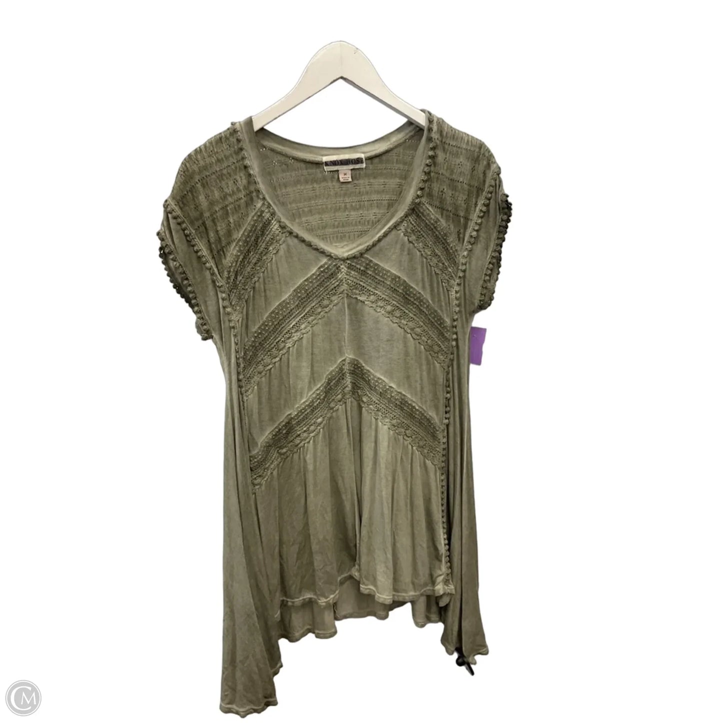 Top Sleeveless By Knox Rose In Green, Size: M