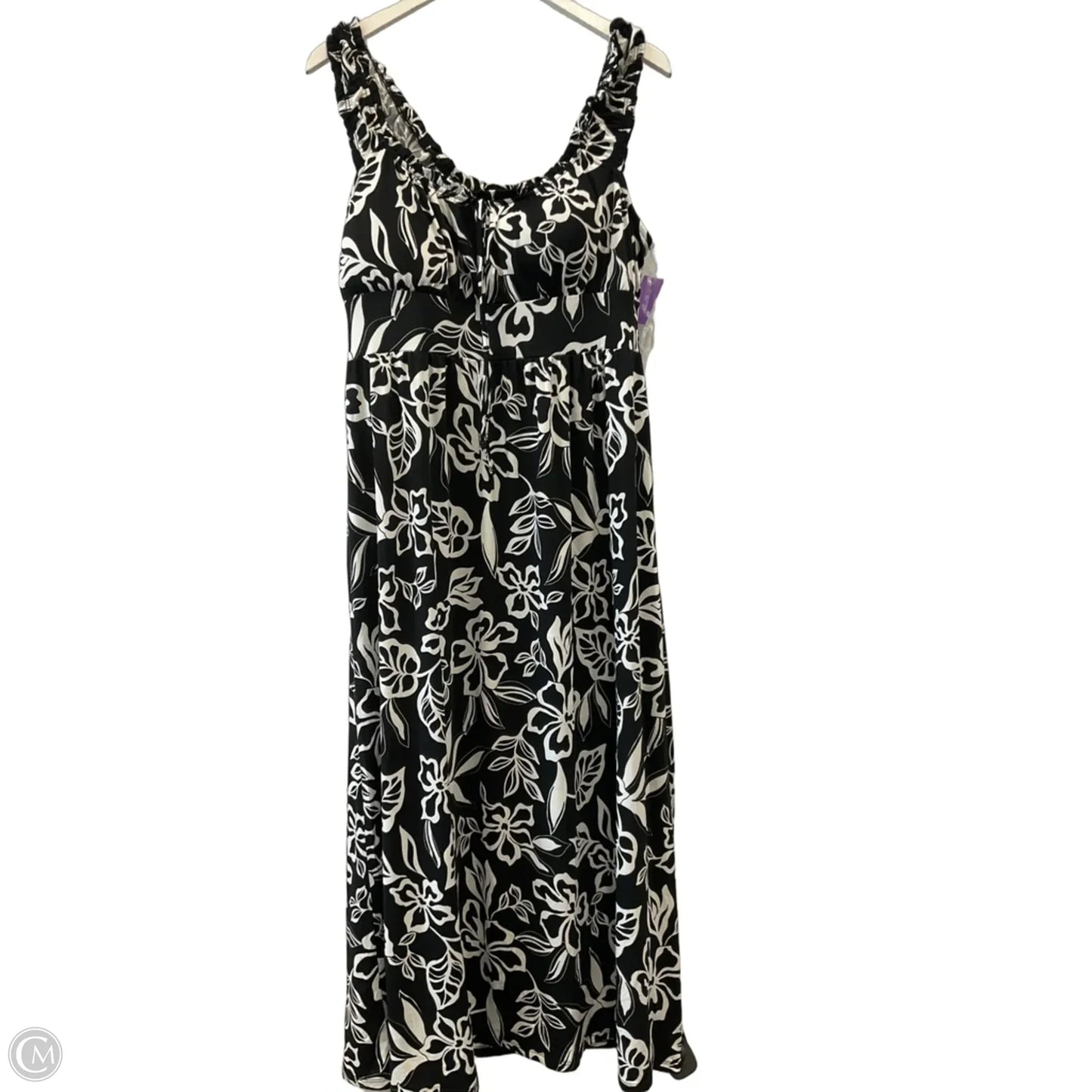Dress Casual Maxi By Derek Heart In Black & White, Size: 1x
