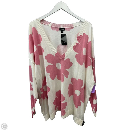 Sweater By Torrid In White, Size: 2x