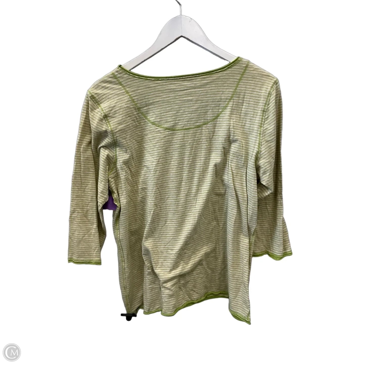 Top 3/4 Sleeve By Life Is Good In Green, Size: L