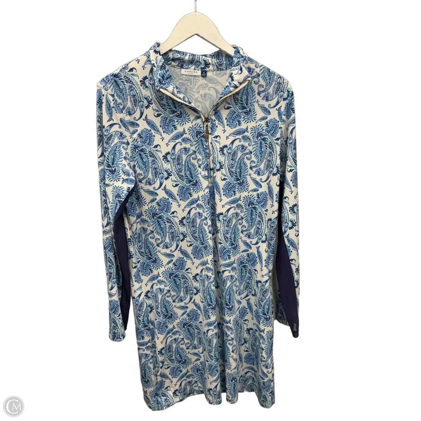 Dress Casual Midi By Cabana Life In Blue, Size: Xl