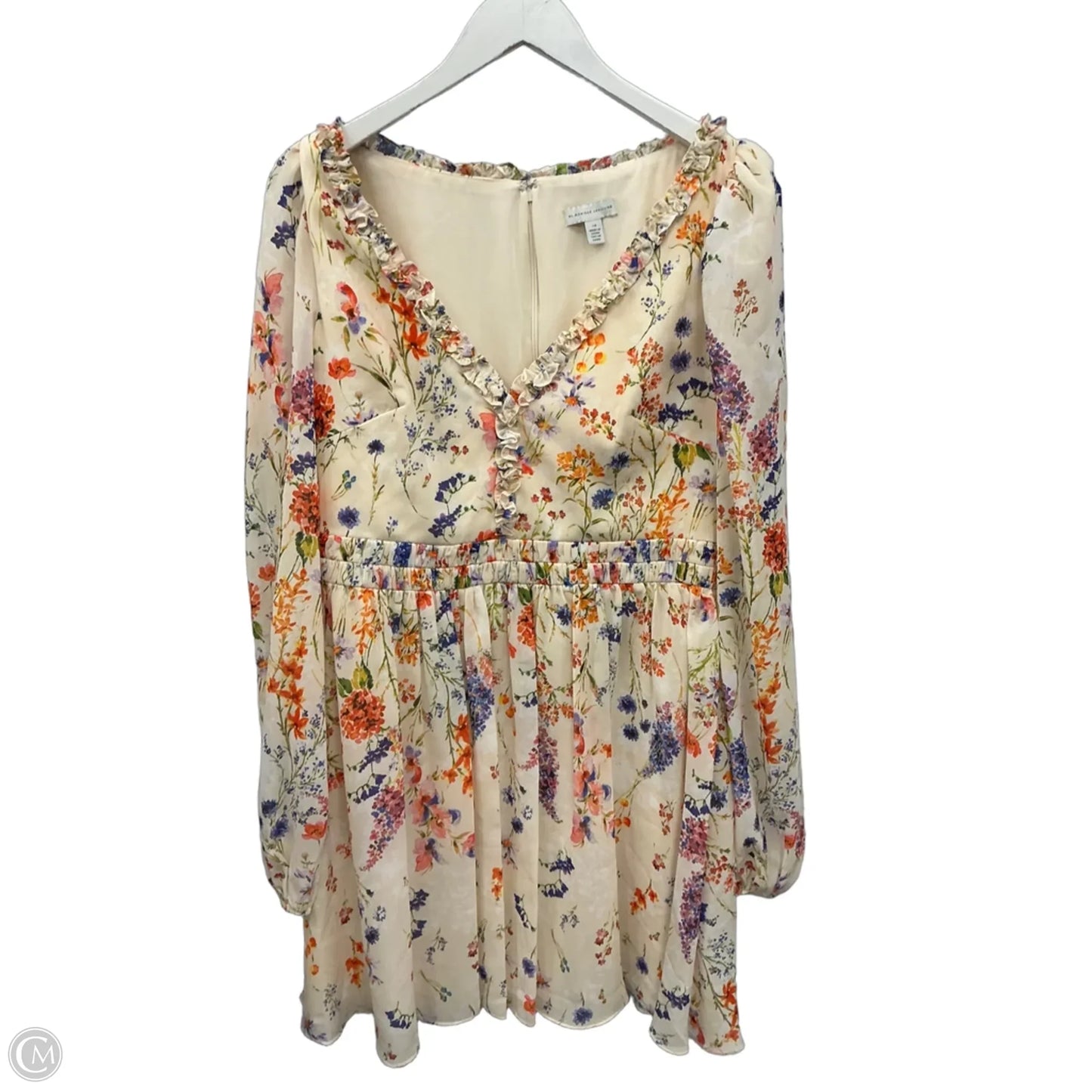 Dress Casual Midi By Ml Monique Lhuillier In Floral Print, Size: M