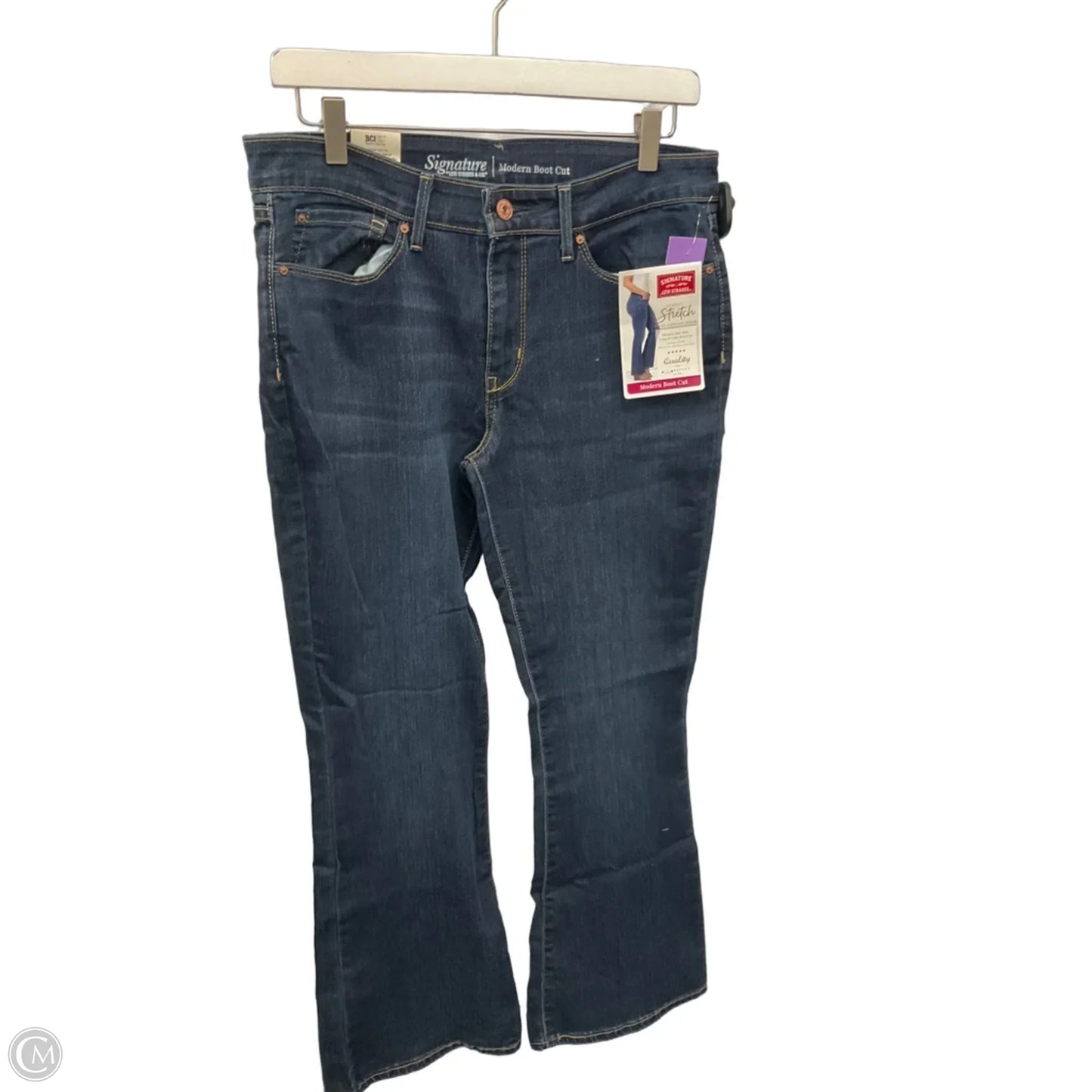 Jeans Straight By Levis Signature In Blue Denim, Size: 10p