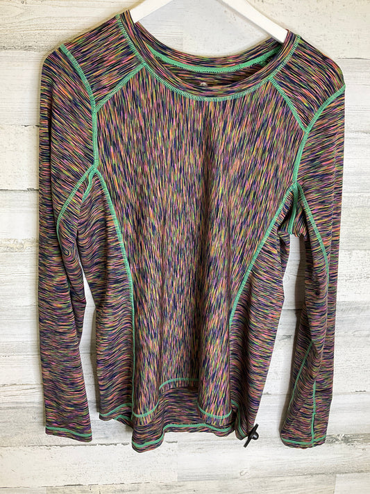 Multi-colored Athletic Top Long Sleeve Collar 90 Degrees By Reflex, Size Xl