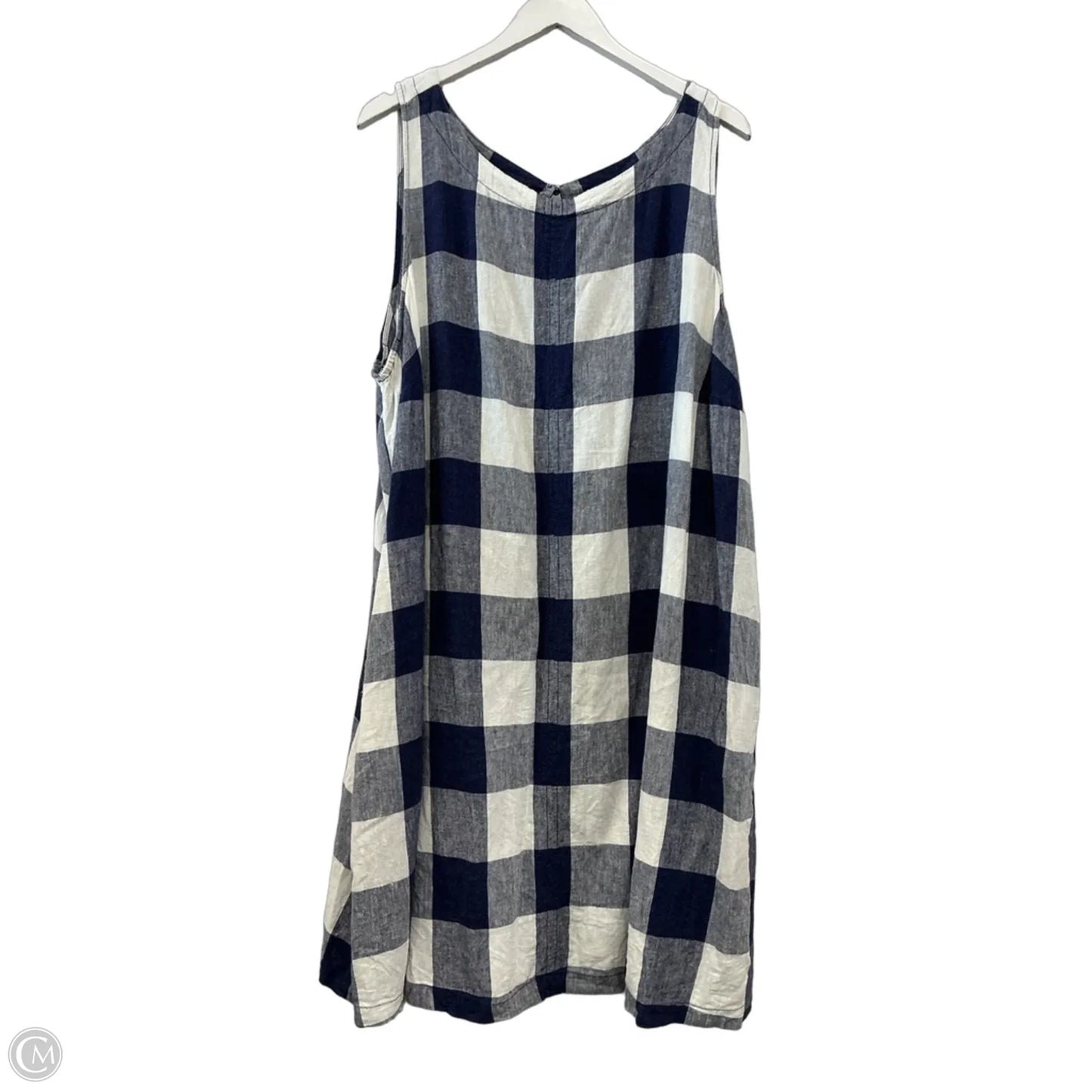 Dress Casual Midi By Ava & Viv In Blue & White, Size: 2x