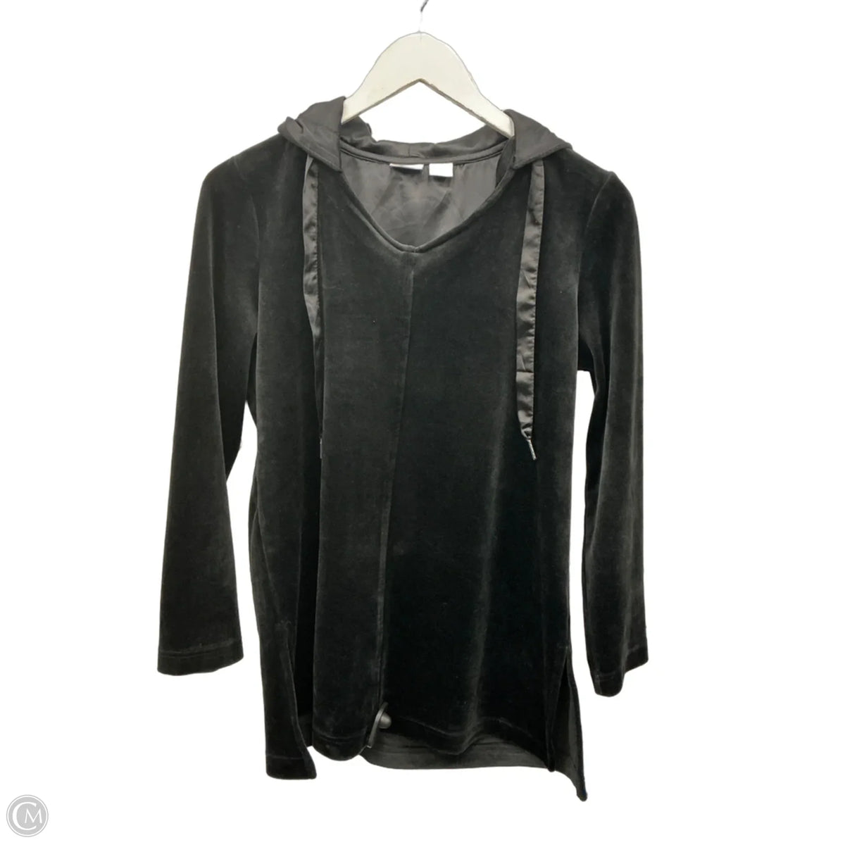 Top Long Sleeve By Chicos In Black, Size: S