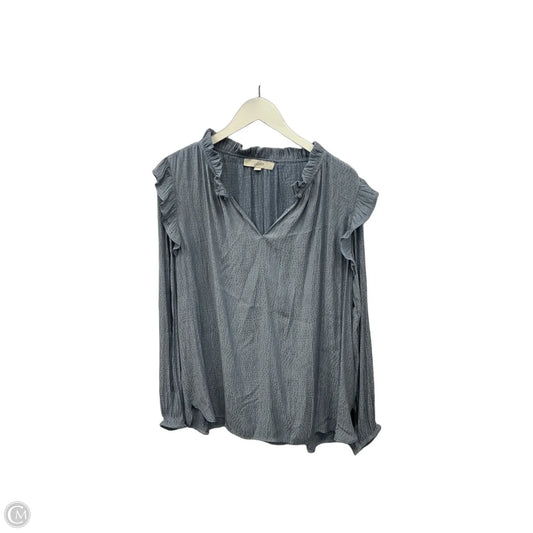 Top Long Sleeve By Loft In Blue, Size: Xl