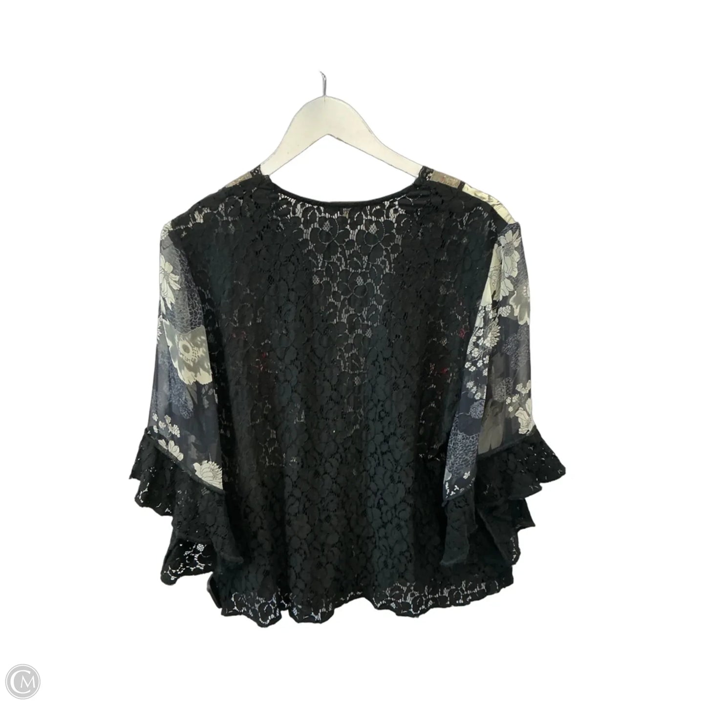 Top Short Sleeve By Clothes Mentor In Black, Size: M