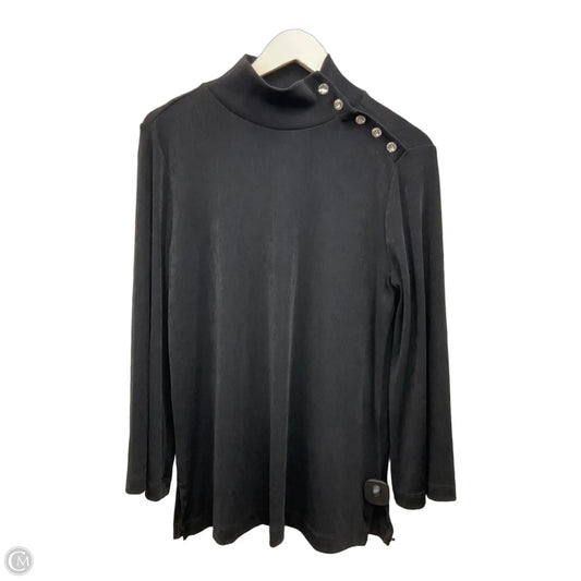 Top Long Sleeve By Chicos In Black, Size: M