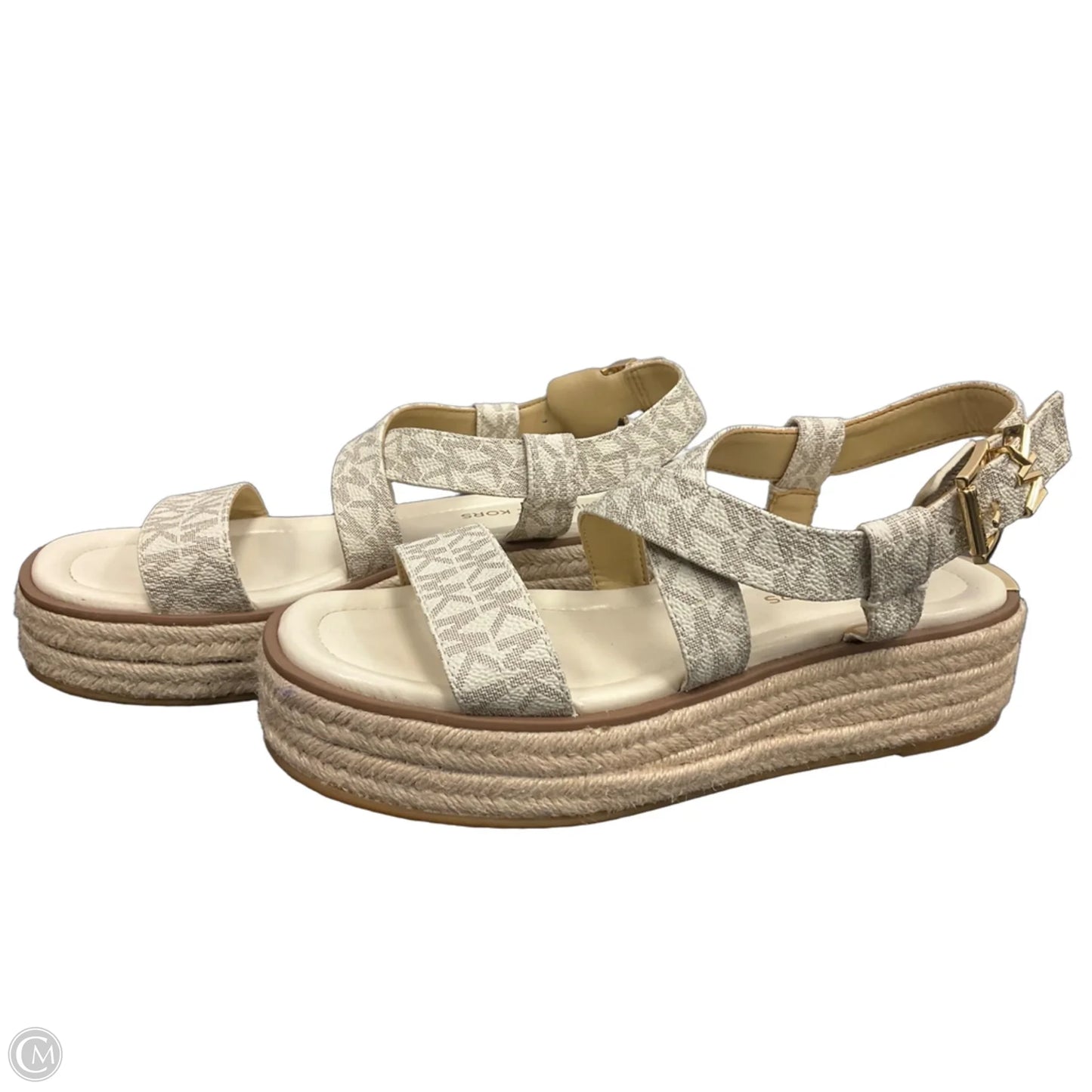 Sandals Designer By Michael Kors In Ivory, Size: 6.5