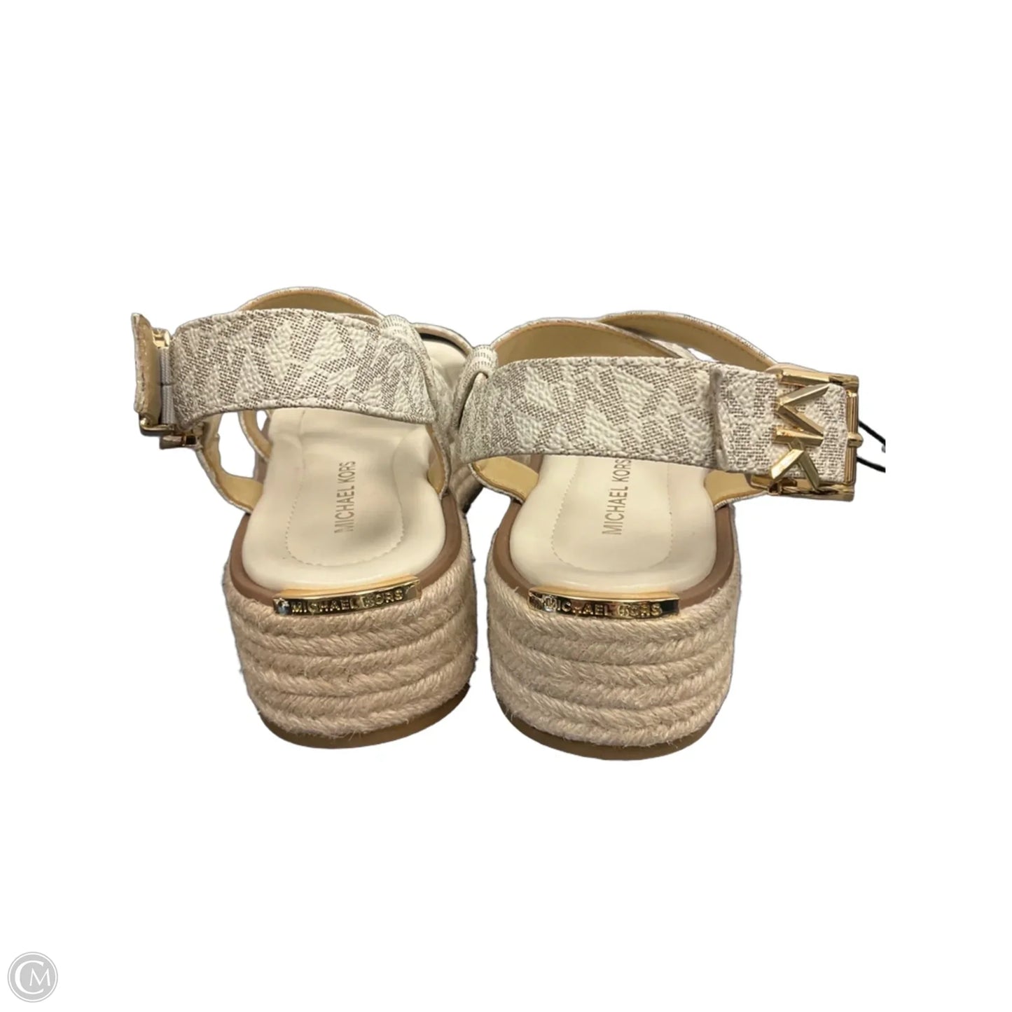Sandals Designer By Michael Kors In Ivory, Size: 6.5