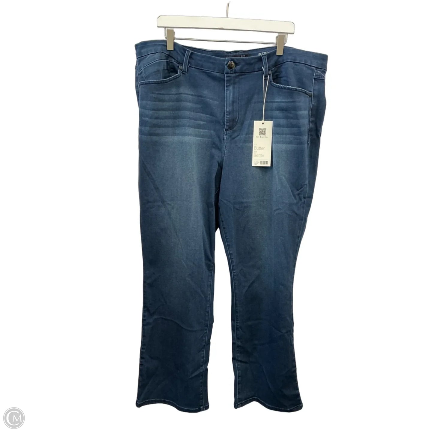 Jeans Straight By 1822 Denim In Blue Denim, Size: 24