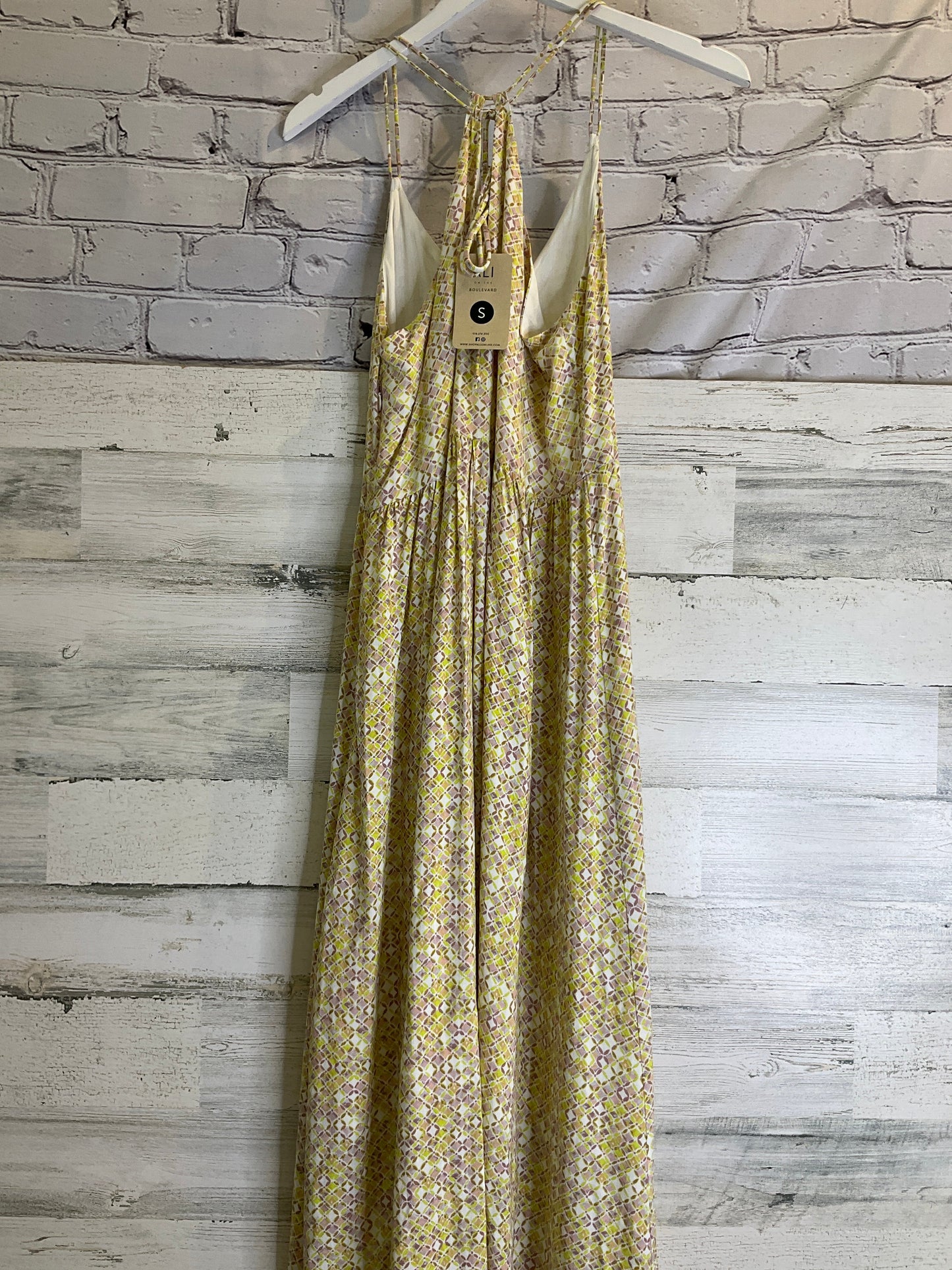 Yellow Dress Casual Maxi Clothes Mentor, Size S