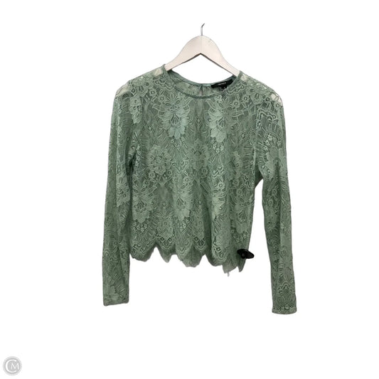 Top Long Sleeve By Forever 21 In Green, Size: M