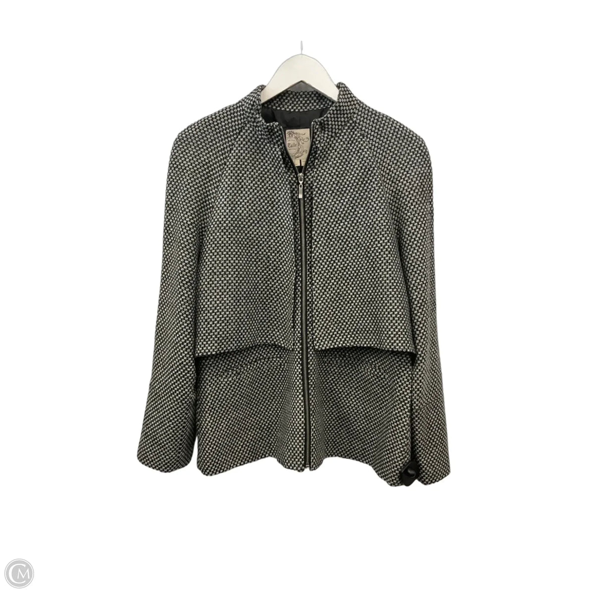 Coat Wool By Tulle In Black & White, Size: L
