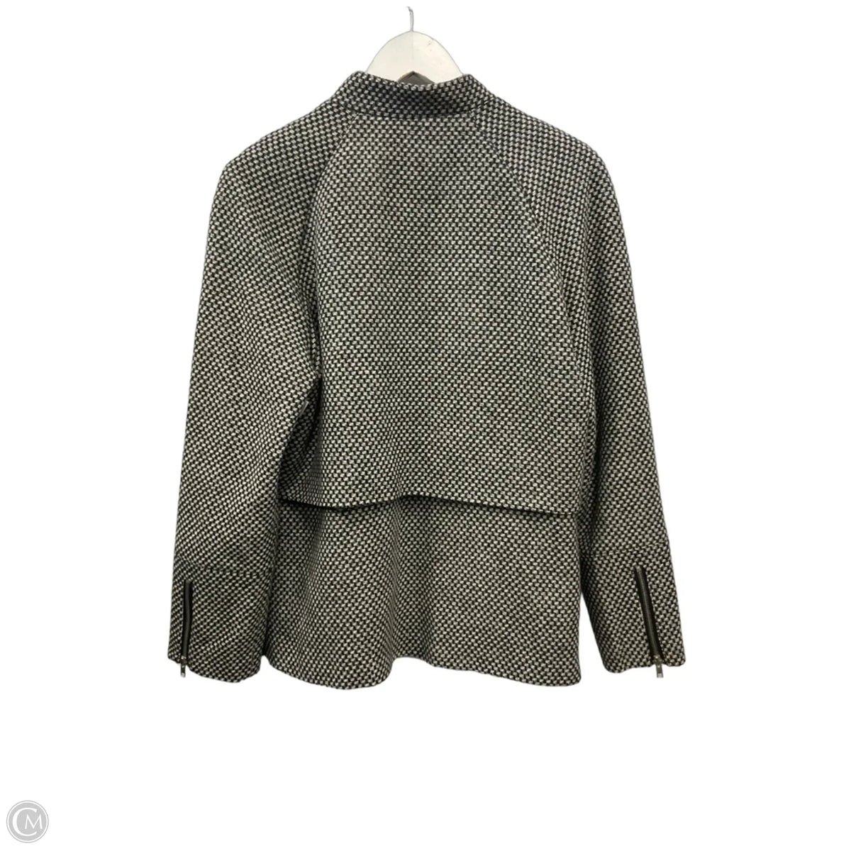 Coat Wool By Tulle In Black & White, Size: L