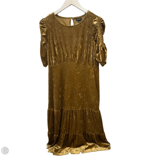 Dress Party Midi By Who What Wear In Gold, Size: M