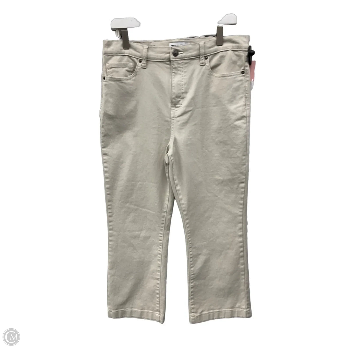 Jeans Cropped By Dkny In Ivory, Size: 12