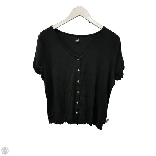Top Short Sleeve By Ana In Black, Size: Xxl
